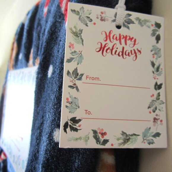 Gingerbread Candy Canes Christmas Plush Flannel Throw Blanket - Picture 4 of 5